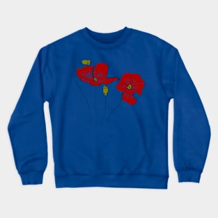 Poppy flowers Crewneck Sweatshirt